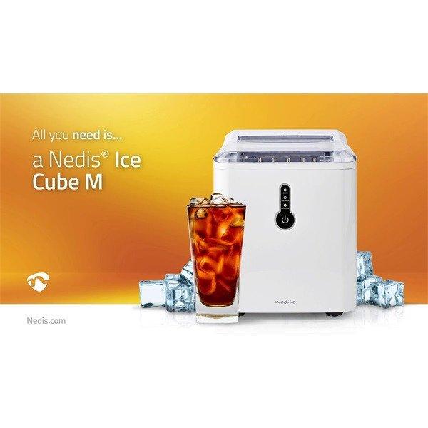 NEDIS KAIC100FWT jégkockakészítő 1,5 L, maximum 12 kg kapacitás, 8 perc
alatt kész a jégkocka