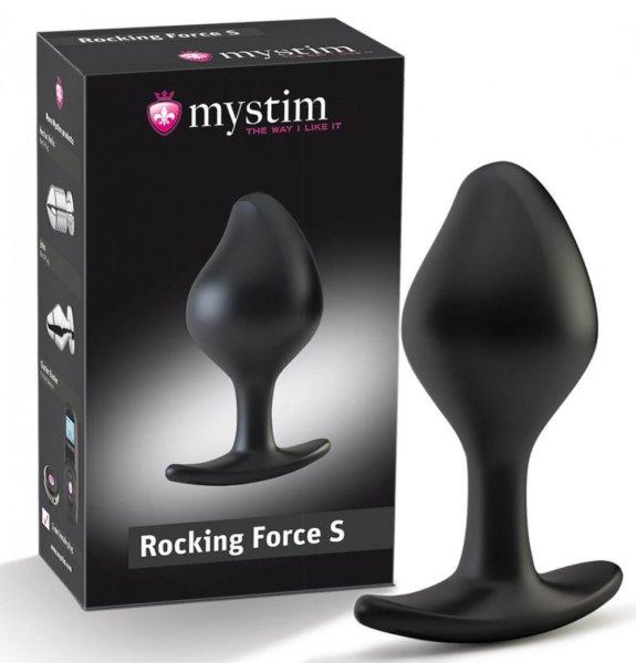 mystim Rocking Force S - elektro anál plug - kicsi (fekete)