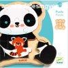 Djeco Fa puzzle, 9 darabos - Panda
