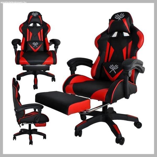 MALATEC Gamer szék - lábtartóval, piros-fekete 00008979