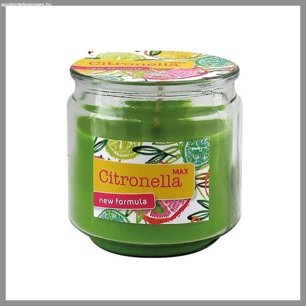 Citronella gyertya 250g zöld üvegben 13624