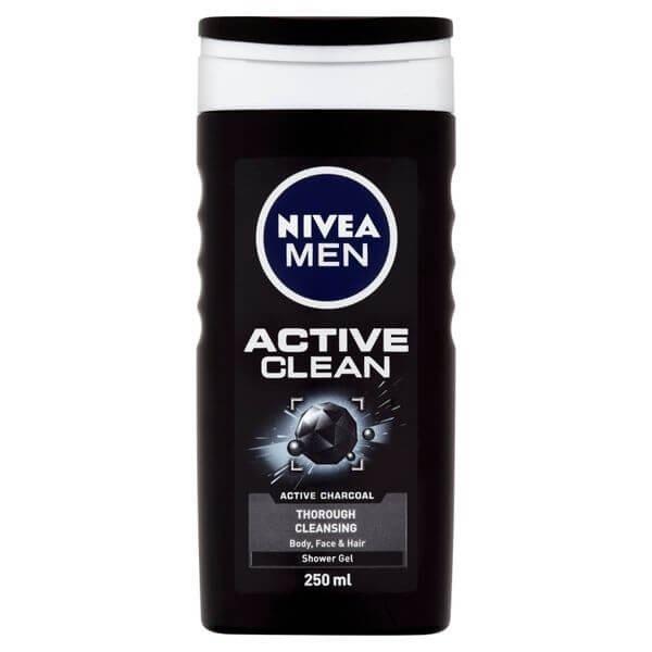 Nivea Tusfürdő férfiaknak Active Clean 250 ml