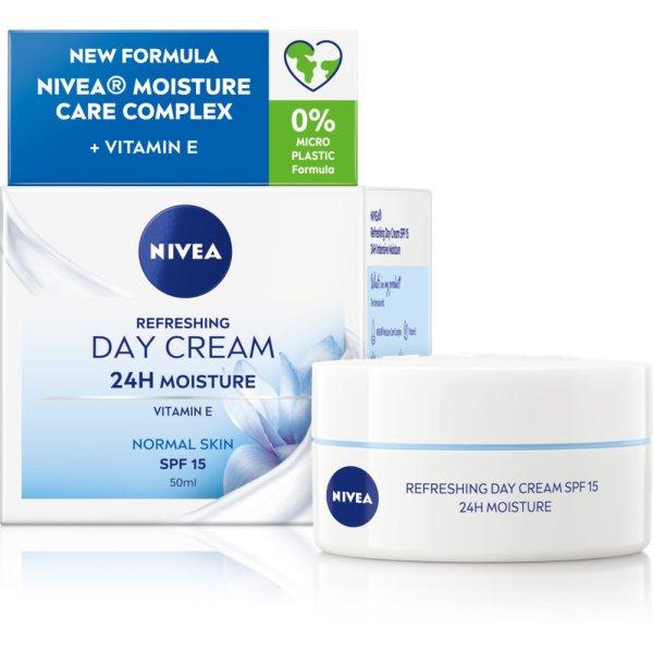 Nivea Lágyító nappali krém normál bőrre SPF 15
(Refreshing Day Cream) 50 ml