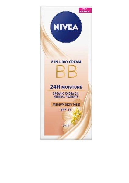 Nivea Szépítő hidratáló krém 5 az 1-ben BB Cream
SPF 15 (5in1 Beautifying Moisturizer) 50 ml Dark