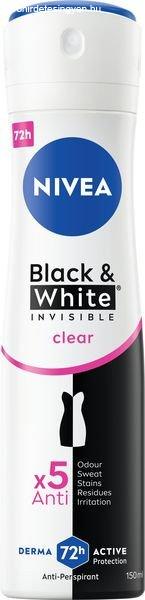 Nivea Izzadásgátló spray Invisible For Black & White Clear 150 ml