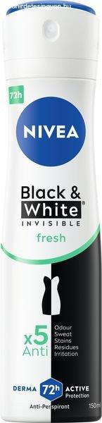 Nivea Izzadásgátló spray Invisible For Black & White Fresh 150 ml