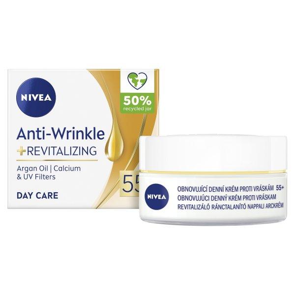 Nivea Megújító nappali krém a ráncok ellen 55+
(Anti-Wrinkle + Revitalizing) 50 ml