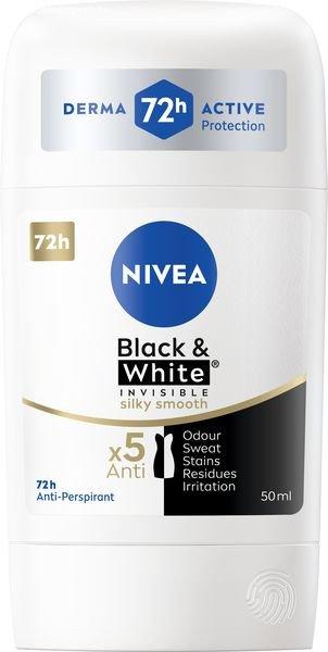 Nivea Szilárd izzadásgátló Black & White Invisible Silky
Smooth 50 ml