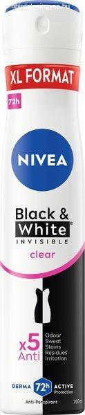 Nivea Izzadásgátló spray Black & White Clear 200 ml