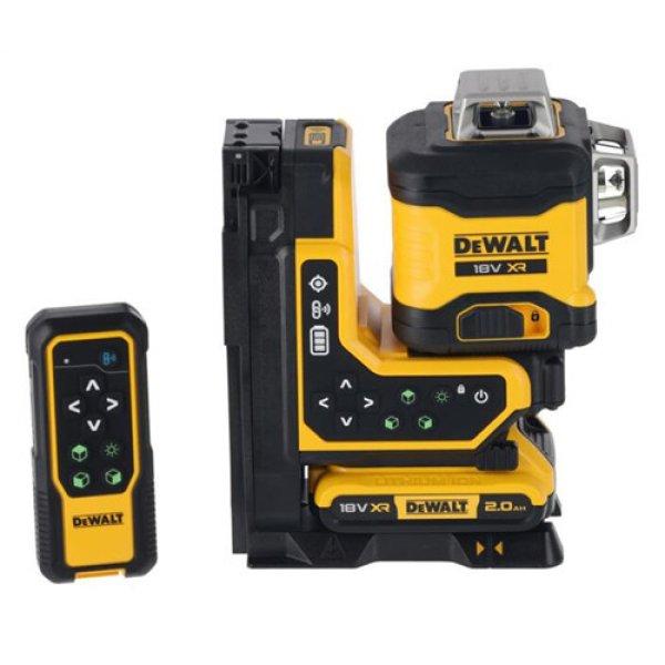 DEWALT DCLE34035D1 Zöld önszintező x3 360 keresztlézer távírányítóval
18V