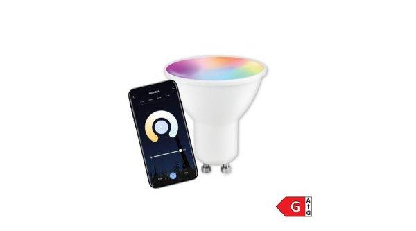 WiFi Okos LED Izzó GU10 – 5,5W, 400lm, RGB + 3000-6500K, Távoli és
Hangvezérlés,