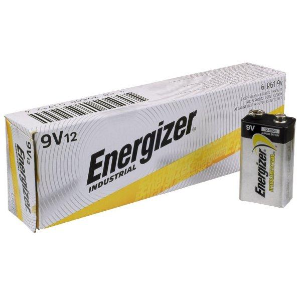 Energizer INDUSTRIAL 9V-os elem (6LR61) dobozos/12