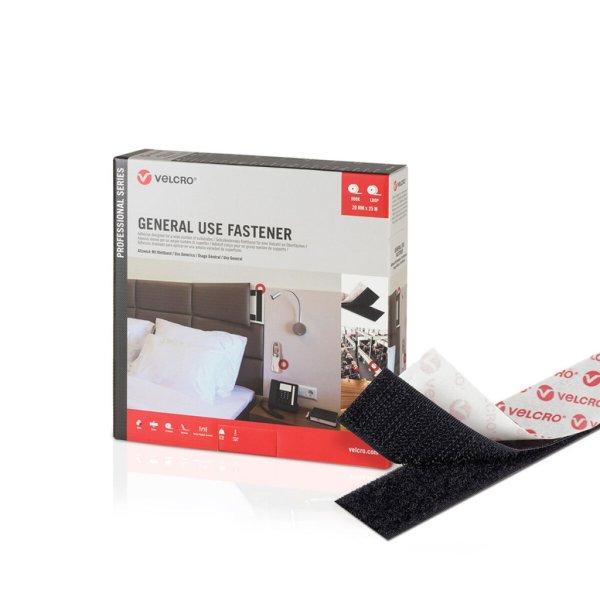 Kétoldalas szalag Velcro Fekete 20 mm x 25 m MOST 46313 HELYETT 32302 Ft-ért!