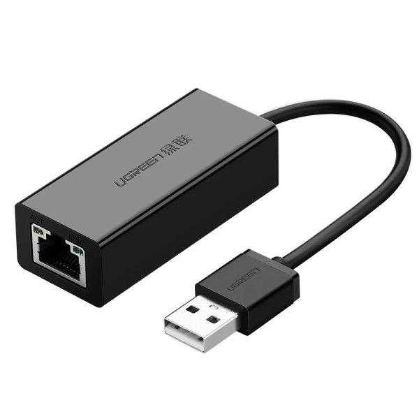 Ugreen külső hálózati adapter RJ45 - USB 2.0 100 Mbps Ethernet fekete (CR110
20254)