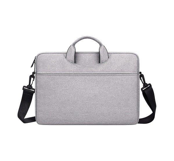 DEVIA JUSTYLE kézitáska álló LAPTOP/NOTEBOOK/TABLET (univerzális, textil,
kézpánt, 15-16,2" méret) SÖTÉTSZÜRKE