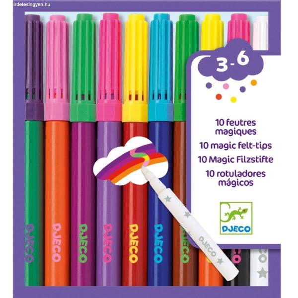 Filctoll készlet - Mágikus filctollak, 9 szín és 1 színváltó - 10 magic
felt-tips
