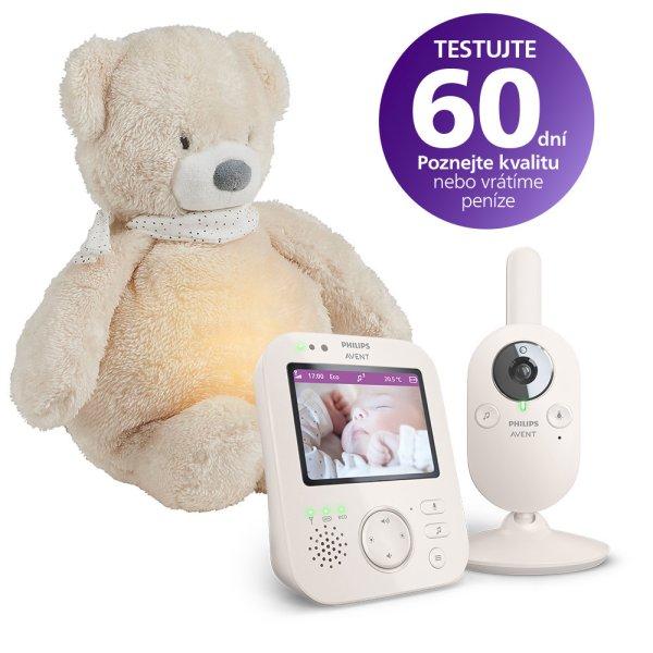 Philips AVENT Bébiőr videó SCD891/26+NATTOU 4 az 1-ben altató medve Sleepy
Bear Beige 0m+