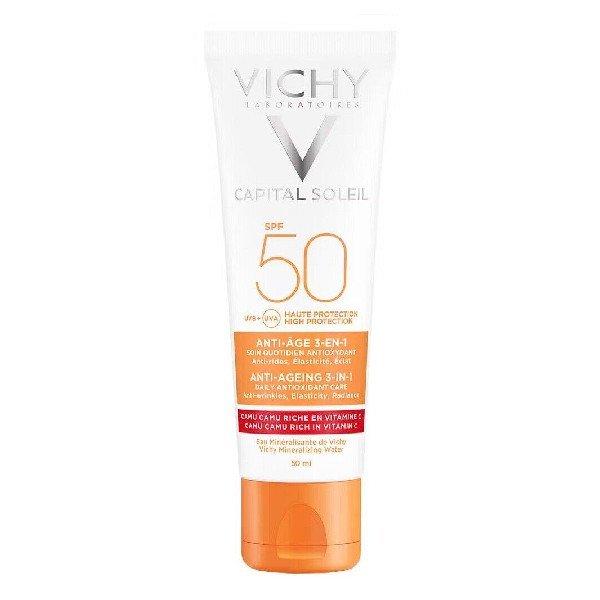 Vichy Ránctalanító napvédő krém SPF 50+ Capital
Soleil Anti-Age 50 ml