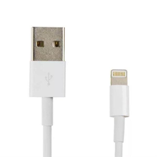 Adatkábel USB-Iphone 5-7 Plus Fehér, Dobozban