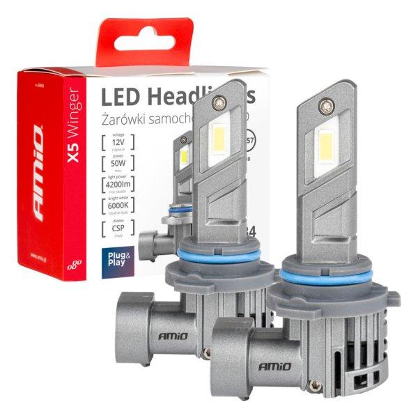 Amio Led Izzó X-5-ös Széria HB4 50W 6000K 12V 2db