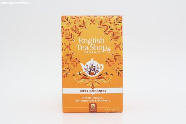 English Tea Shop 20 bio zöld rooibos gránátalma áfonya tea 35 g