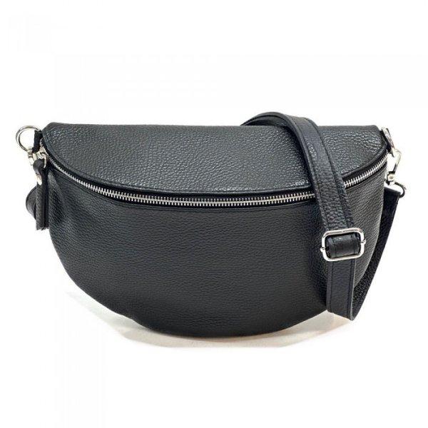Nandin valódi bőr női táska deréktáska crossbody övtáska fazon fekete