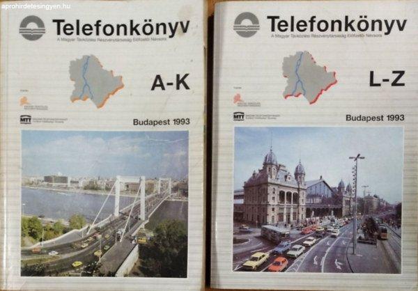 Telefonkönyv - Budapest 1993 - Matáv