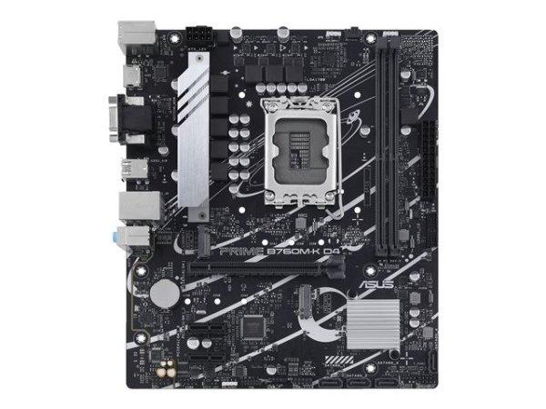 ASUS PRIME B760M-K D4 LGA1700 microATX MB 2xDDR4 4xSATA 2xM.2 1xD-Sub 1xHDMI 2.0