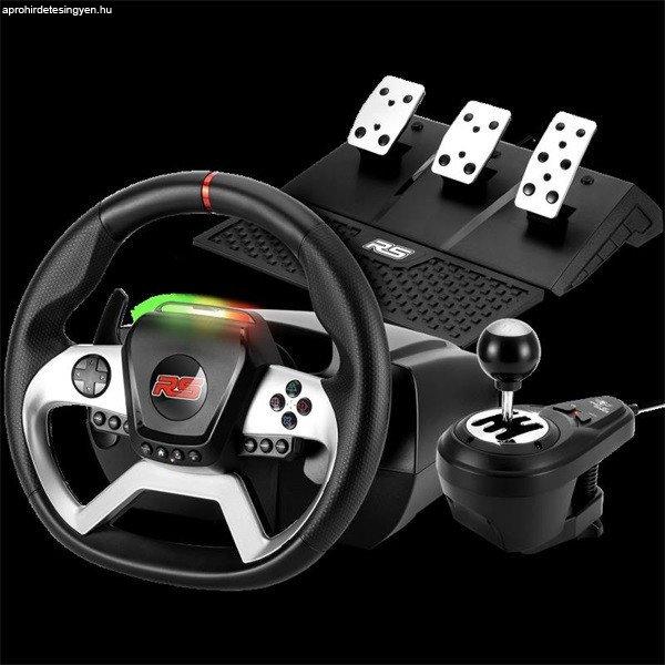 Spirit of Gamer Kormány - RACE WHEEL FORCE 1080RS (kormány+pedálok+váltó,
PC/PS4/Xbox X/S/One kompatibilis, fekete)