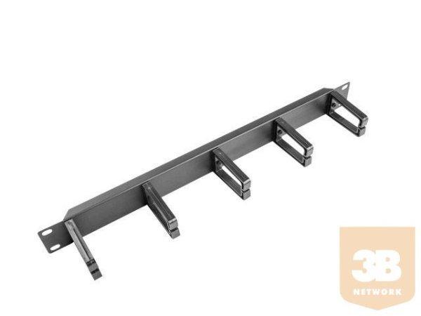 Lanberg kabelrendező 1U B típusú 19'' rack szekrényhez fekete