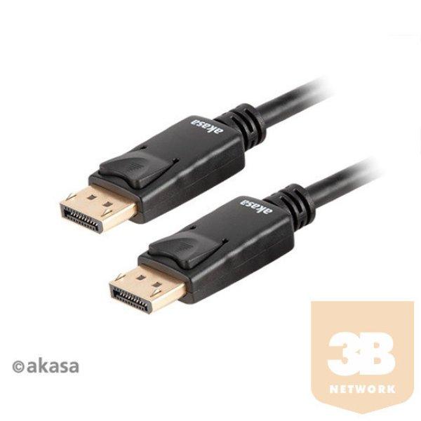 KAB Akasa Displayport kábel - 2m - AK-CBDP21-20BK