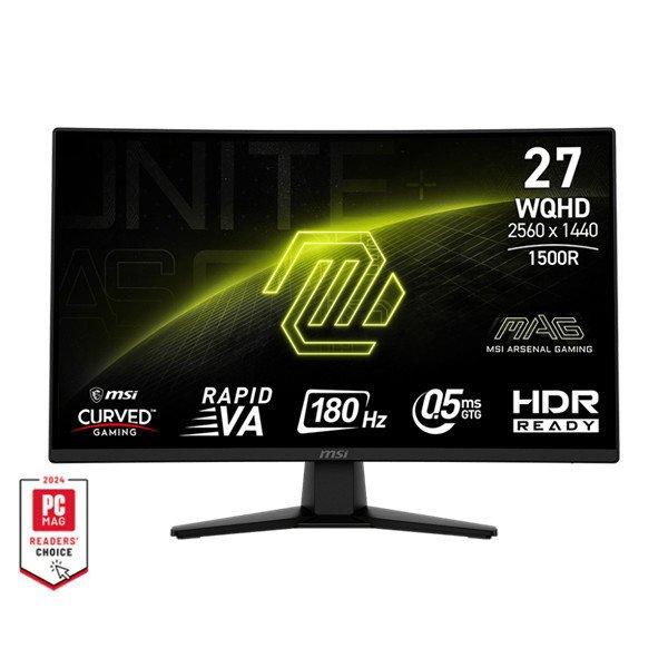 MSI Monitor GAMING MAG 274CQF 27" Rapid VA WQHD 2560x1440 16:9 5000:1 180Hz
0,5ms 2x HDMI, DP, Black