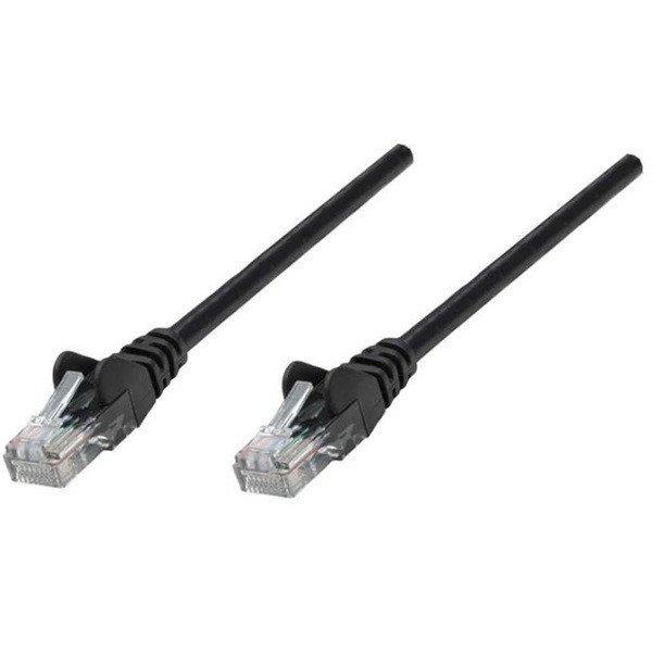 Manhattan Kábel - S/FTP Patch (RJ45 to RJ45, Cat6A, LSOH, CU, 0.25m, Fekete)