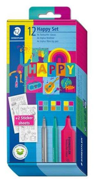 Írószer készlet, ajándék matricákkal, STAEDTLER® "Happy set 61
SC1"