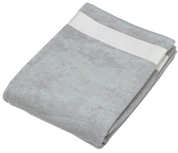 Uniszex pamut velur fürdőlepedő, Kariban KA118, Light Grey/White-100X160