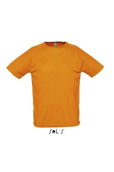 Férfi raglános, rövid ujjú sport póló, SOL'S SO11939, Neon Orange-2XL