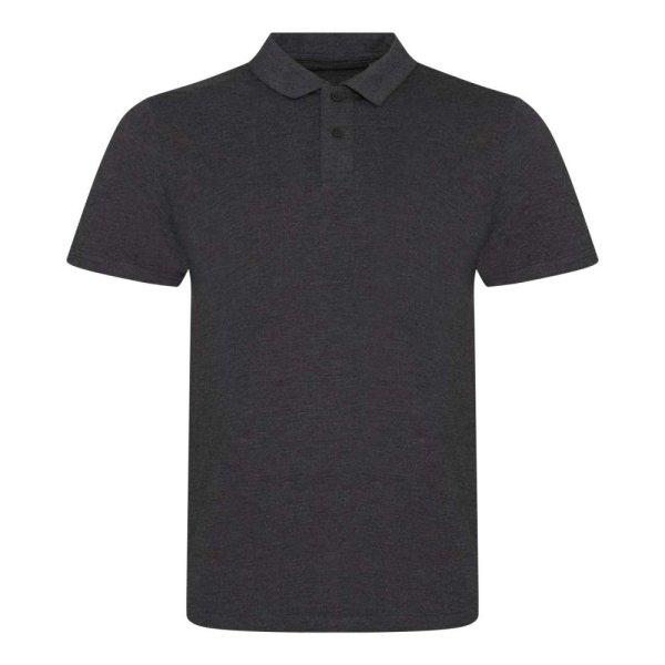 JP001 tri-blend galléros férfi póló Just Polos, Heather Charcoal-XL