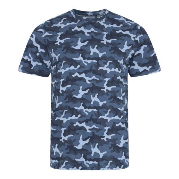 JT034 terepmintás unisex rövid ujjú póló Just Ts, Blue Camo-2XL