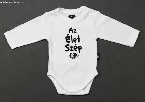 Dorko DRK "Az Élet Szép" mintával nyomott hosszú ujjú baba body
