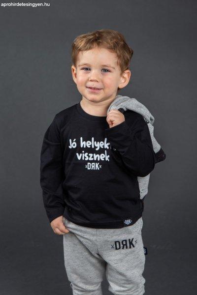 Hosszú ujjú póló Dorko DRK "Jó helyekre visznek" mintával