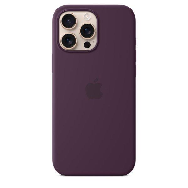 Apple iPhone 16 Pro Max Silicone Case with MagSafe Plum