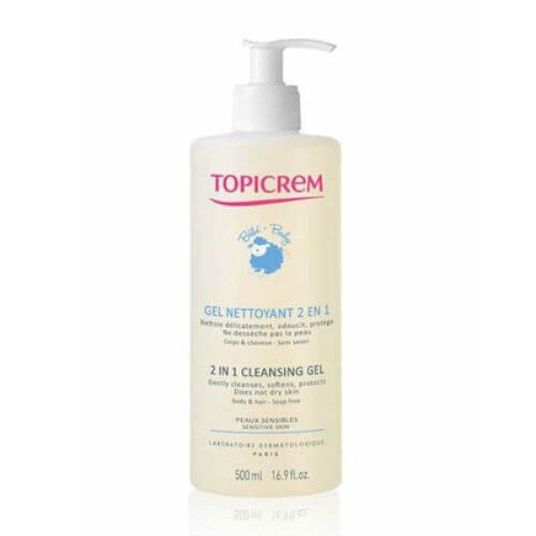 Topicrem Test- és hajmosó gél gyermekek számára
születésüktől kezdve 2az1-ben BABY (Cleansing Gel) 500 ml