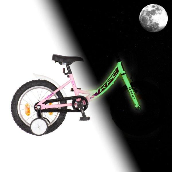 KPC FluoBike Kitty cicás VILÁGÍTÓS 16 rózsaszín fluoreszkáló gyermek
kerékpár