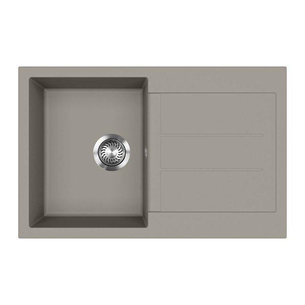 Evido Cubo 45S gránit mosogató 780x500mm platina 442061