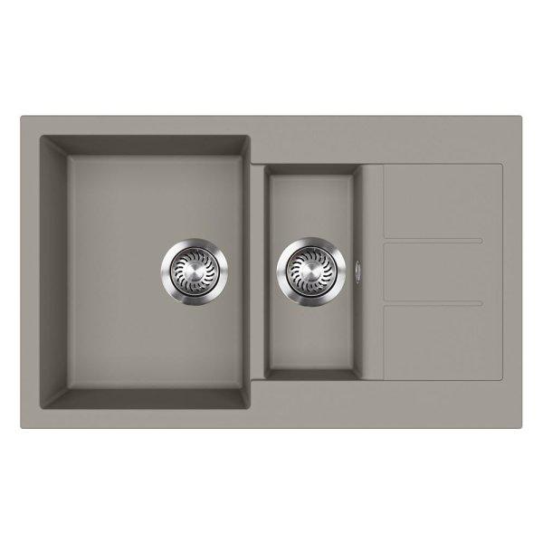 Evido Cubo 6S Compact gránit mosogató 800x500mm platina 442062