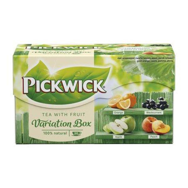 Fekete tea, 20x1,5 g, PICKWICK "Variációk Zöld", narancs,
feketeribizli, alma, őszibarack