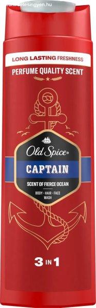 Old Spice Tusfürdő 3 az 1-ben Captain (Shower Gel + Shampoo) 400 ml