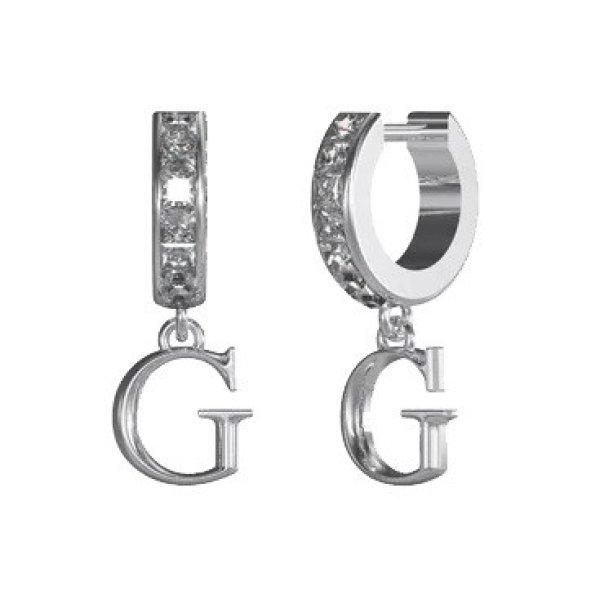 Guess Stílusos acél fülbevaló kristályokkal Huggie Me
JUBE03148JWRHT/U