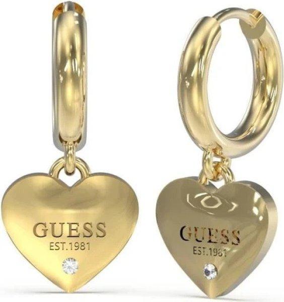 Guess Szív karika acél fülbevaló Huggie Me JUBE03137JWRHT/U