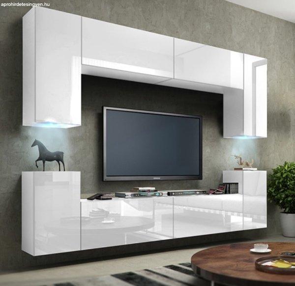 Venezia Concept C1 nappali faliszekrény sor - 240 x 170 cm (magasfényű
fehér)